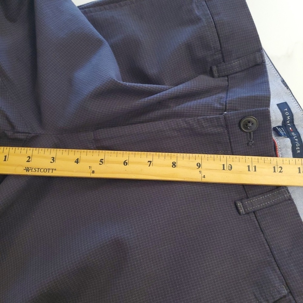 Tommy Hilfiger‎ Mens Dress Pants 33 / 32 Blue Gray mini check plaid pattern - Picture 8 of 10